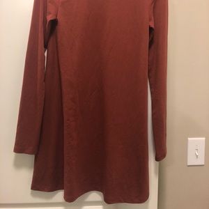 Mid length long sleeve cotton dress